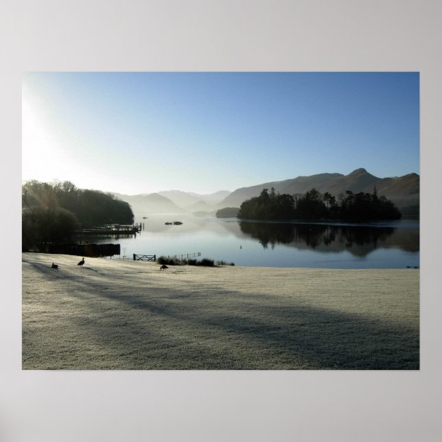 December Morgon i Derwentwater Poster (Framsidan)