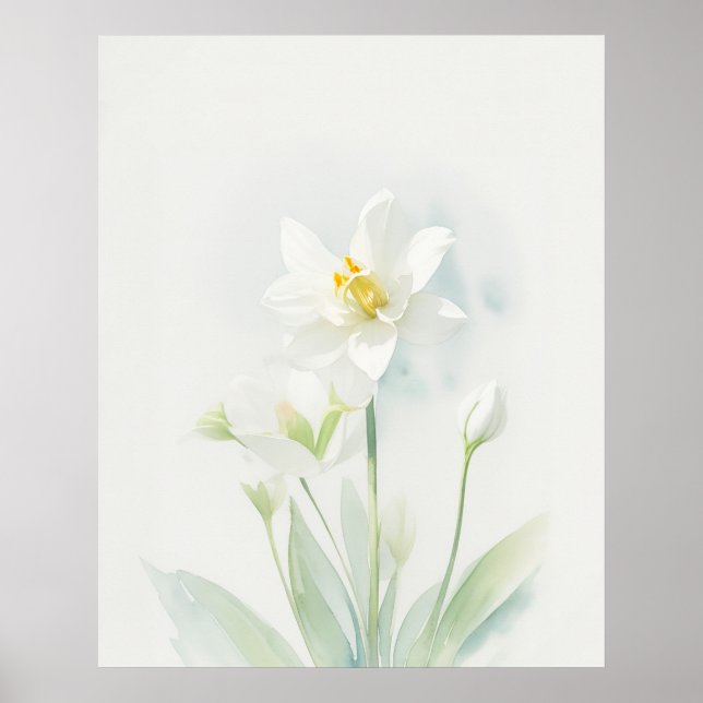 December Narcissus Birth Flower Poster (Framsidan)