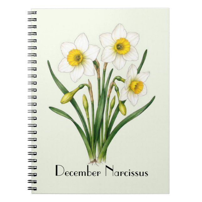 December Narcissus Blommor Anteckningsbok (Framsidan)