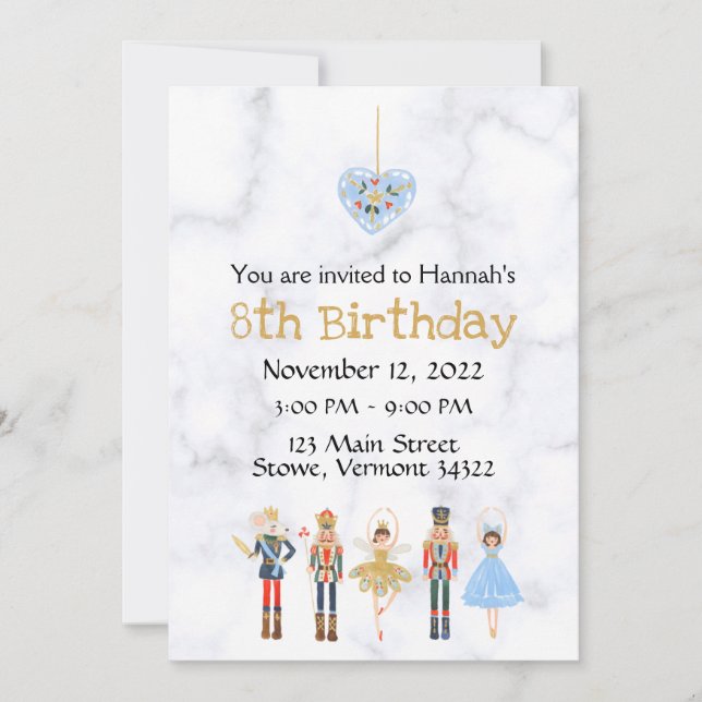 December Nutcracker-inbjudan Inbjudningar (Framsida)