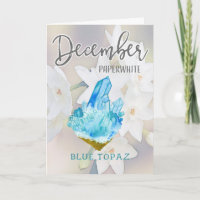 December Paperwhite och Blue Topaz Birthday