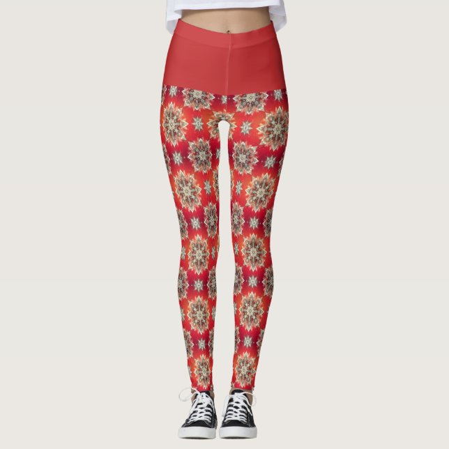 December Snowflakes  Leggings (Framsida)