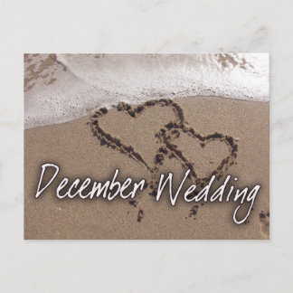 December strandbröllop - Anpassad Meddelande Vykort
