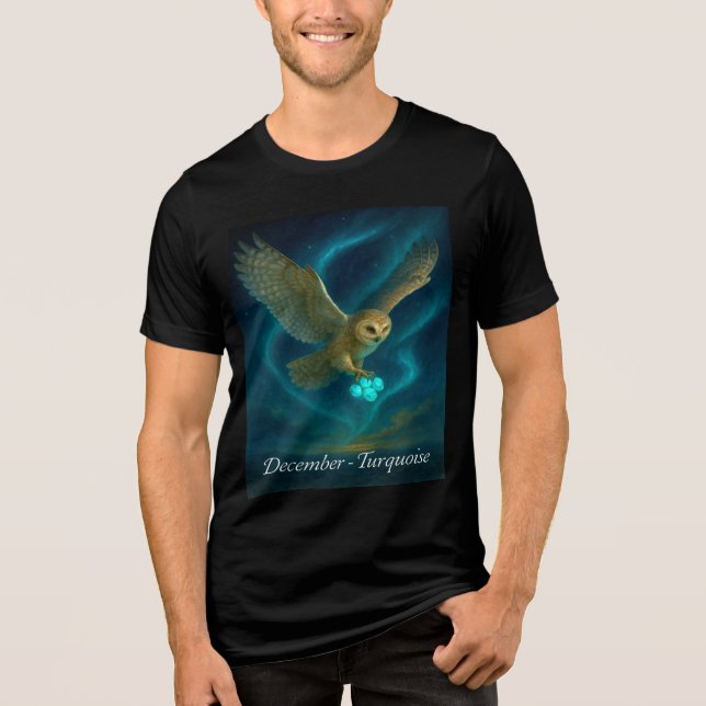 December Turcoise - Celestial Uggla T Shirt (Framsida)