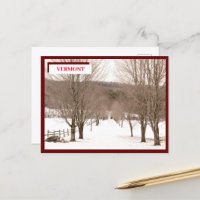 December Vit Snö Gröna Berg Vermont 