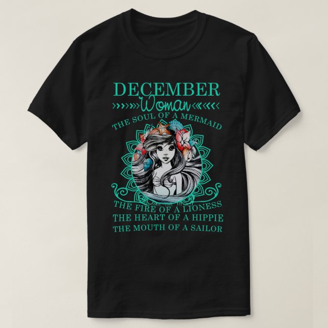 December Woman T Shirt (Design framsida)