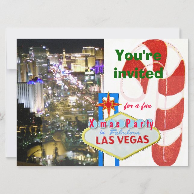 Decemberbröllop i Las Vegas Inbjudningar (Framsida)