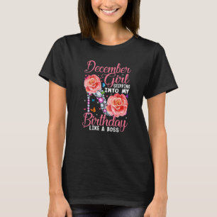 Decemberflicka kliver in på min födelsedag som en t shirt