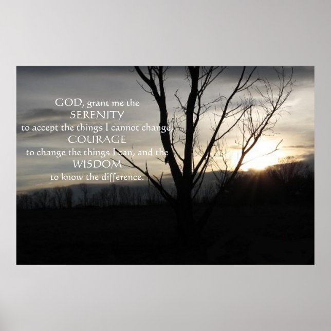 decemberkvällens Poster i Pa Serenity Prayer (Framsidan)