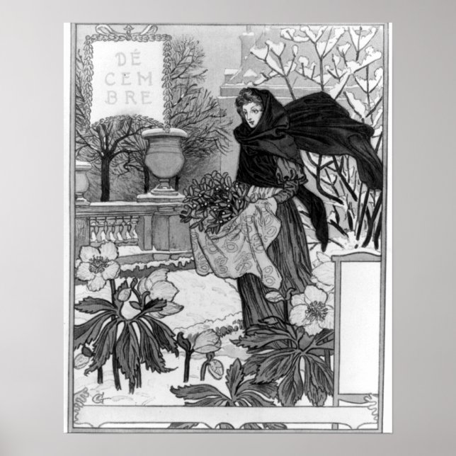 Decembre - Eugene Grasset - 1895 Poster (Framsidan)
