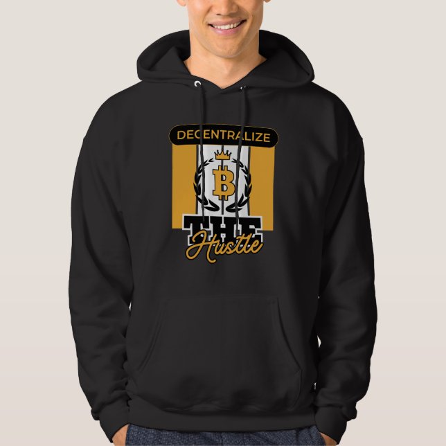 Decentralisera Hustle™ Crypto Grit Edition Hoodie (Framsida)