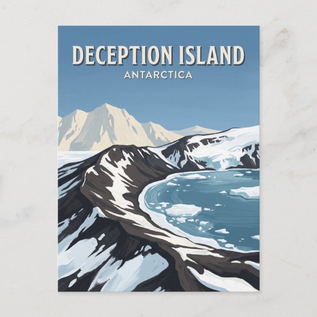 Deception Island Antarktis Vykort (Framsida)