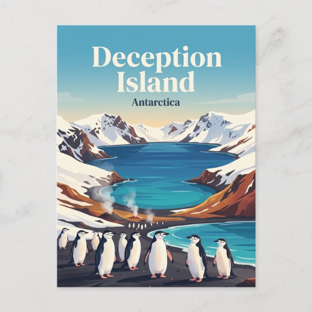 Deception Island Antarktis Vykort (Framsida)