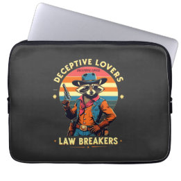 🐾 "Deceptive Älskare, Law Breakers" - Raccoon 🔥  Laptop Fodral