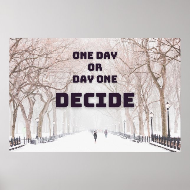 "DECIDE" Idébildande väggkonst Poster (Framsidan)