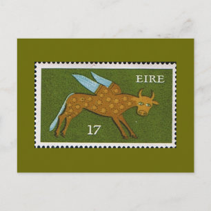 Decimal Poststämpel från Eire Irland 1974 Vykort