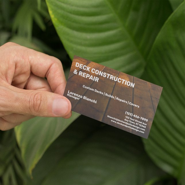 Deck Construction and Repair Company Visitkort (Skapare uppladdad)