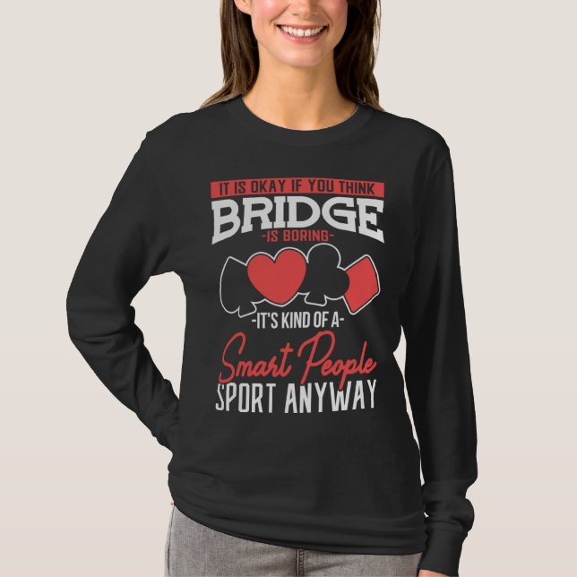 Deck Dealer Bridge Card Game T Shirt (Framsida)