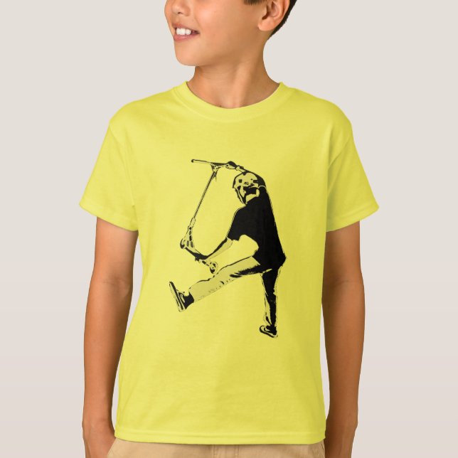 Deck Grabbing - Stunt Scooter Trick Tee (Framsida)