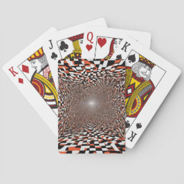 Deck of cards with optical illusion print casinokort
