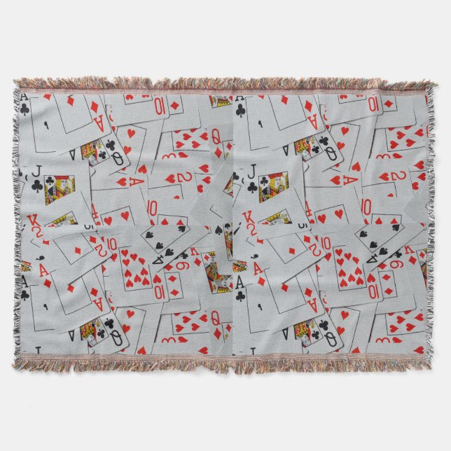 Deck_of_cards,_woven_Throw_Blanket. Mysfilt (Framsidan)