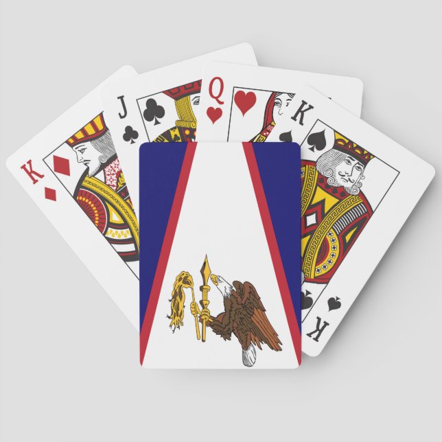 Deck Playing Cards with Flag of American Samoa Casinokort (Baksidan)
