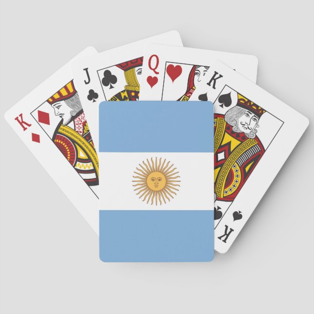 Deck Playing Cards with Flag of Argentina Casinokort (Baksidan)
