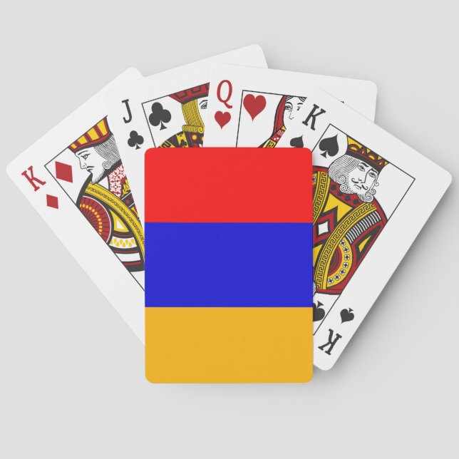 Deck Playing Cards with Flag of Armenia Casinokort (Baksidan)