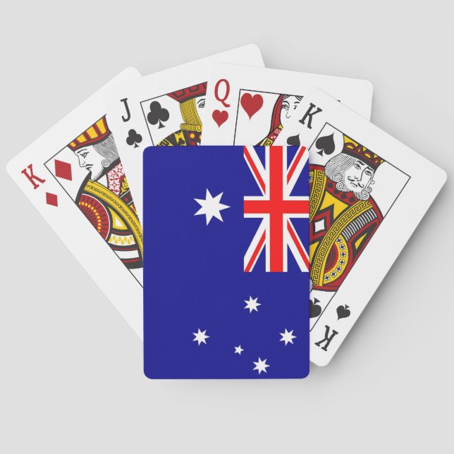 Deck Playing Cards with Flag of Australia Casinokort (Baksidan)