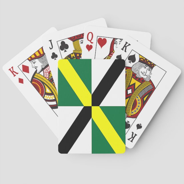 Deck Playing Cards with Flag of Monterey, USA Casinokort (Baksidan)