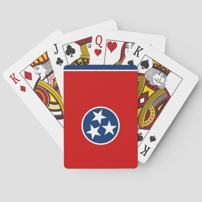 Deck Playing Cards with Flag of Tennessee, USA Casinokort (Baksidan)