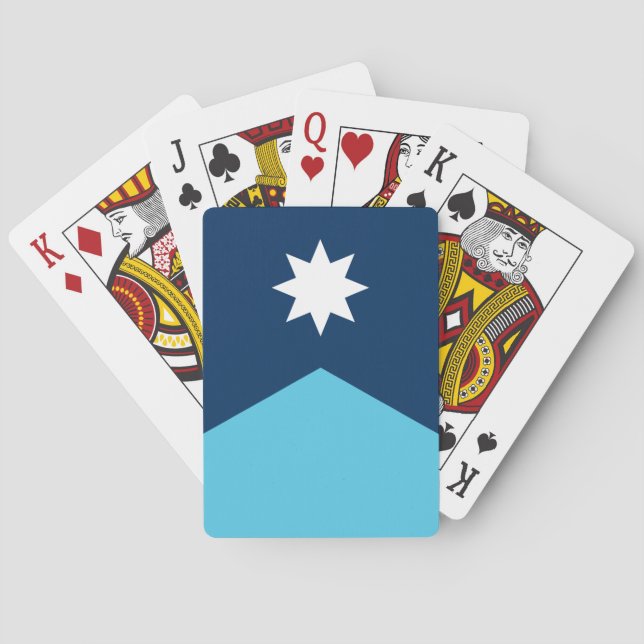 Deck Playing Cards with new Flag of Minnesota Casinokort (Baksidan)