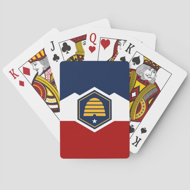 Deck Playing Cards with new Flag of Utah Casinokort (Baksidan)
