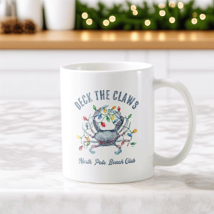 Deck the Claws Coastal Christmas Krabba Kaffemugg