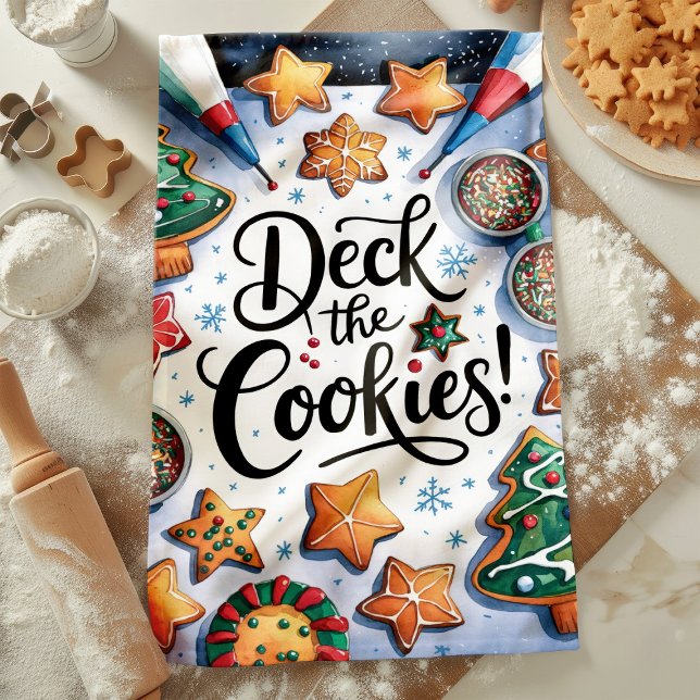 Deck The Cookies Jul Kökshandduk (Skapare uppladdad)
