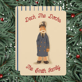 Deck The Docks Christmas Card Julkort