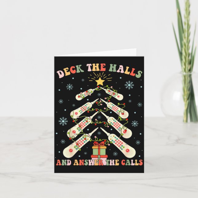 Deck The Halls &amp; Svara På Samtalen Cna Jul Kort (Framsida)