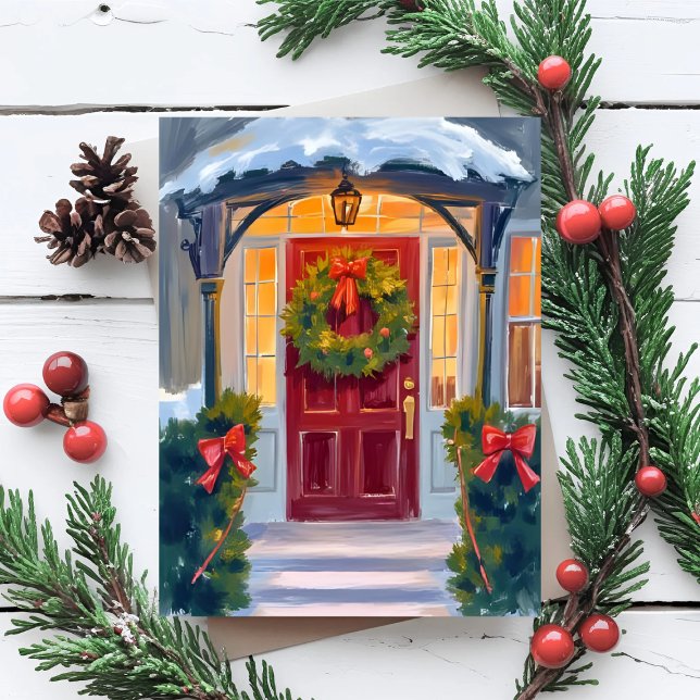 Deck the Halls | Jul Vinter Högtidskort Julkort (Skapare uppladdad)