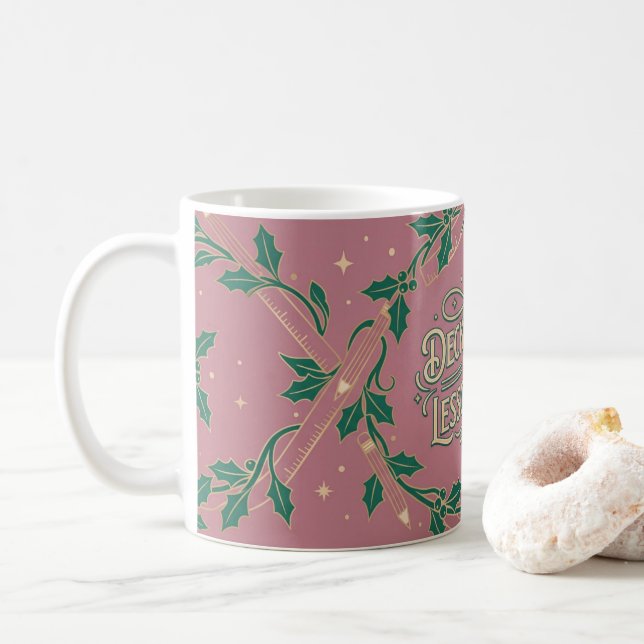 Deck the Halls med lektionsplaner Lärare-Mugg Kaffemugg (Med munk)