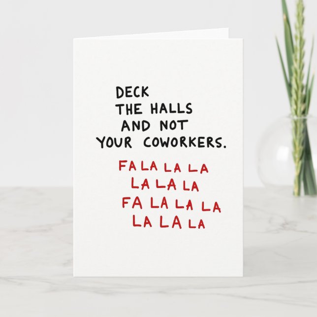 Deck The Halls Not Your Coworkers Kort (Framsida)