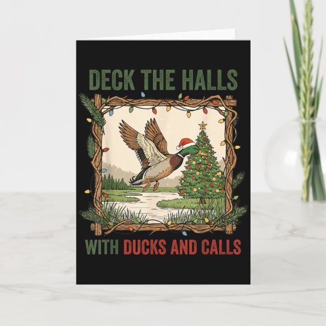 Deck The Halls With Ducks And Calls Christmas Hunt Kort (Framsida)