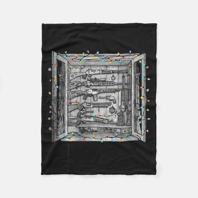 Deck The Halls With Guns &amp; Ammo (on Back)  Fleecefilt (Framsidan)