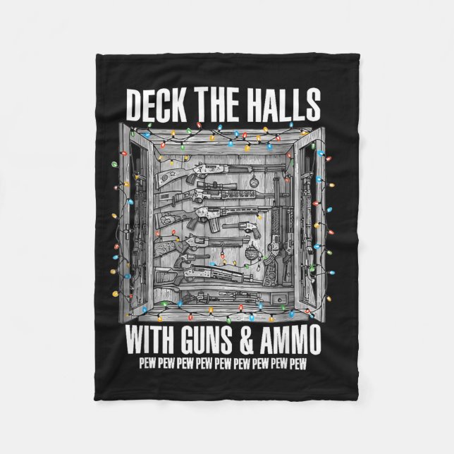 Deck The Halls With Guns And Ammo  Fleecefilt (Framsidan)