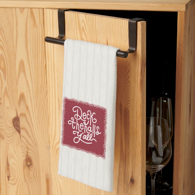 Deck the Halls Y'all Kökshandduk (Thirds Fold)