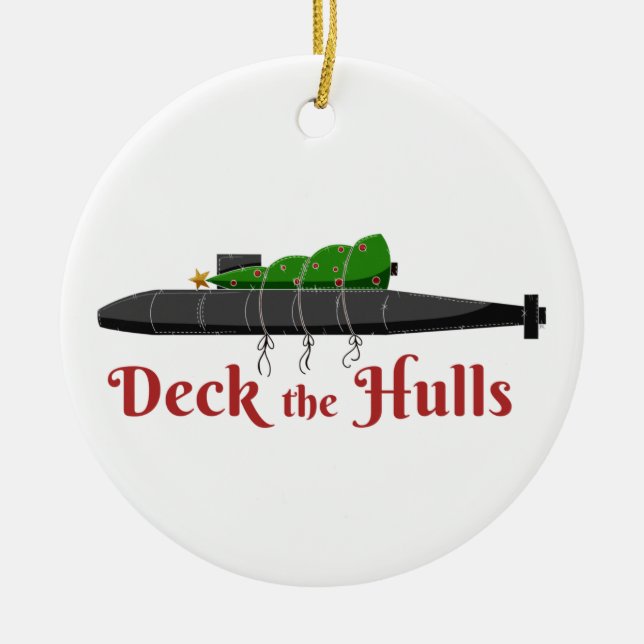Deck the Hulls - Sub Helgdag Ornament (Framsidan)