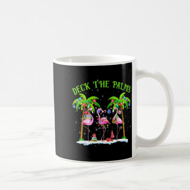 Deck The Palms Flamingo Trocal Christmas Lights  Kaffemugg (Höger)