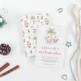 Deck the Palms | Rolig tropisk jul Luau Inbjudningar