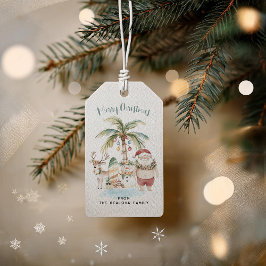 Deck the Palms | Rolig Tropisk Jul Presentetikett