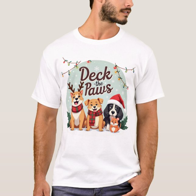 Deck The Paws T Shirt (Framsida)
