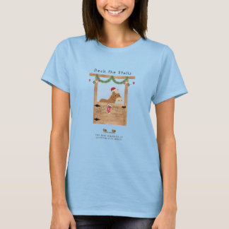 Deck the Stalls Kvinnors jul-ponny t-shirt